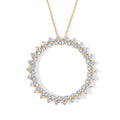 LUXURIANT DIAMOND - Lab Grown Diamant SI-GH Schmuckset ca. 50 cm 925 Silber 750 Gelbgold vermeil ca. 1.04 ct