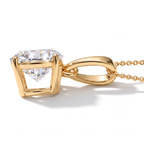 LUXURIANT 1 ct. SI-GH Labor Diamant 375 Gold Anhänger mit 50cm 925 Silberkette