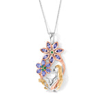 D'Joy AA Tansanit Schmuckset ca. 50 cm 925 Silber Rhodiniert ca. 2,35 ct.