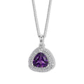 D'Joy AA Sambischer Amethyst, Moissanit Schmuckset ca. 50 cm 925 Silber Rhodiniert ca. 2,68 ct.