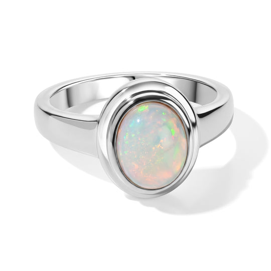 EverTrue AA natürliches, äthiopisches Welo Opal Schmuckset, Edelstahl und Bronze mit Platin E-Beschichtung - 2,50 ct.