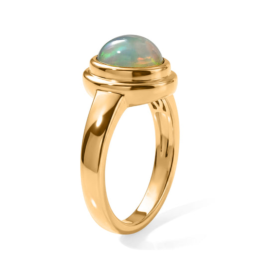 EverTrue AA natürliches, äthiopisches Welo Opal Schmuckset, Edelstahl und Bronze mit Gelbgold E-Beschichtung - 2,50 ct.