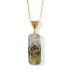 Mehrfarbiger Peridot Edelsteine Schmuckset 316L Edelstahl Antikes Gold und Legierung Antikes Gold ca. 20.00 ct