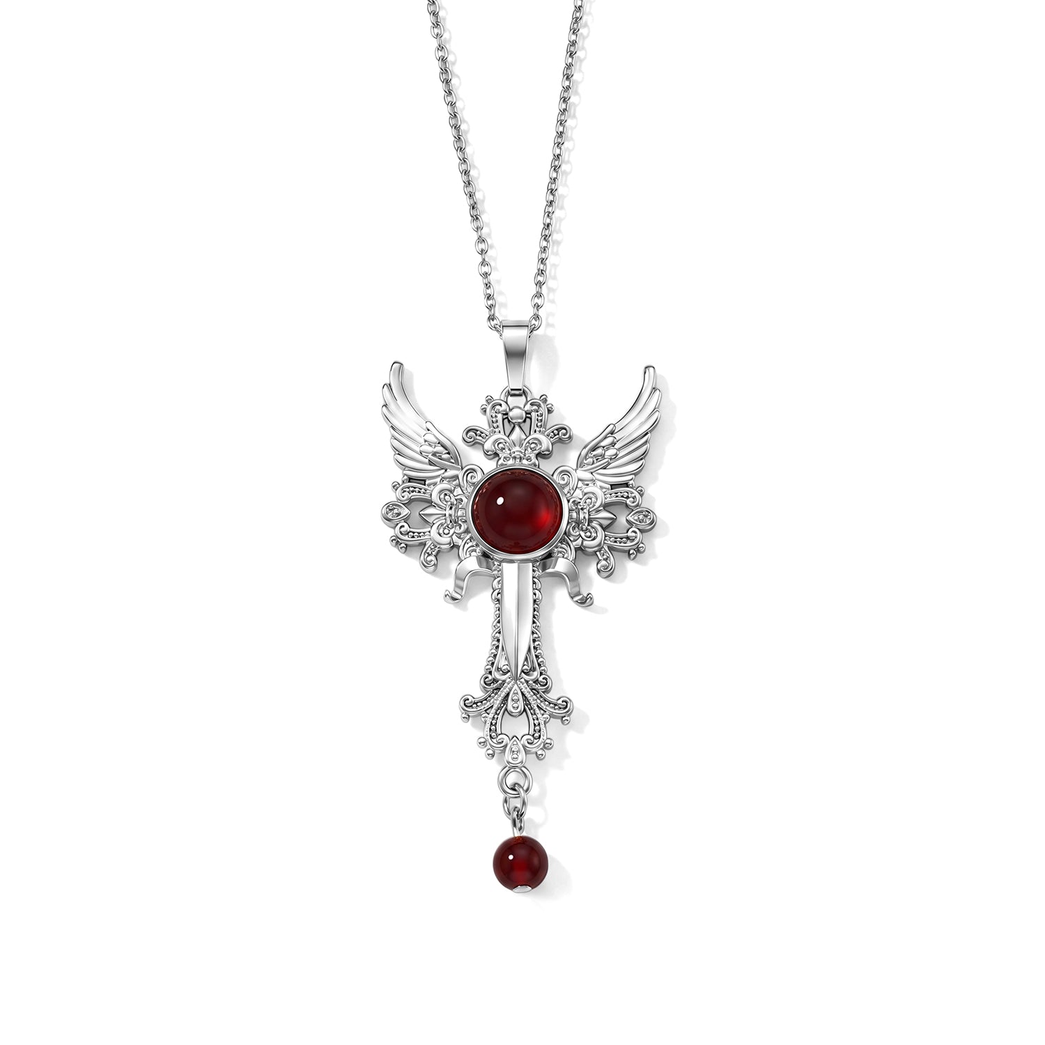 Roter Achat, Glas Schmuckset ca. 50 cm 120.00 ct
