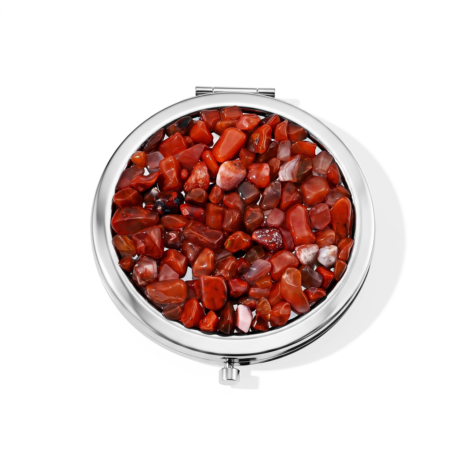 Roter Achat, Glas Schmuckset ca. 50 cm 120.00 ct