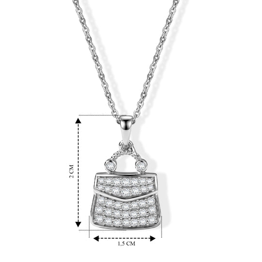 D'Joy Roter Diamant (IR) Anhänger mit Kette, ca. 50 cm 925 Silber 750 Gelbgold vermeil ca. 0.52 ct