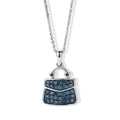 D'Joy Blauer Diamant Schmuckset ca. 50 cm 925 Silber Rhodiniert ca. 0,53 ct.
