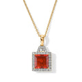 LUXURIANT DIAMOND - AAA Mexikanischer Kirschfeuer-Opal, Lab Grown Diamant Schmuckset ca. 45 cm ca. 1,89 ct.