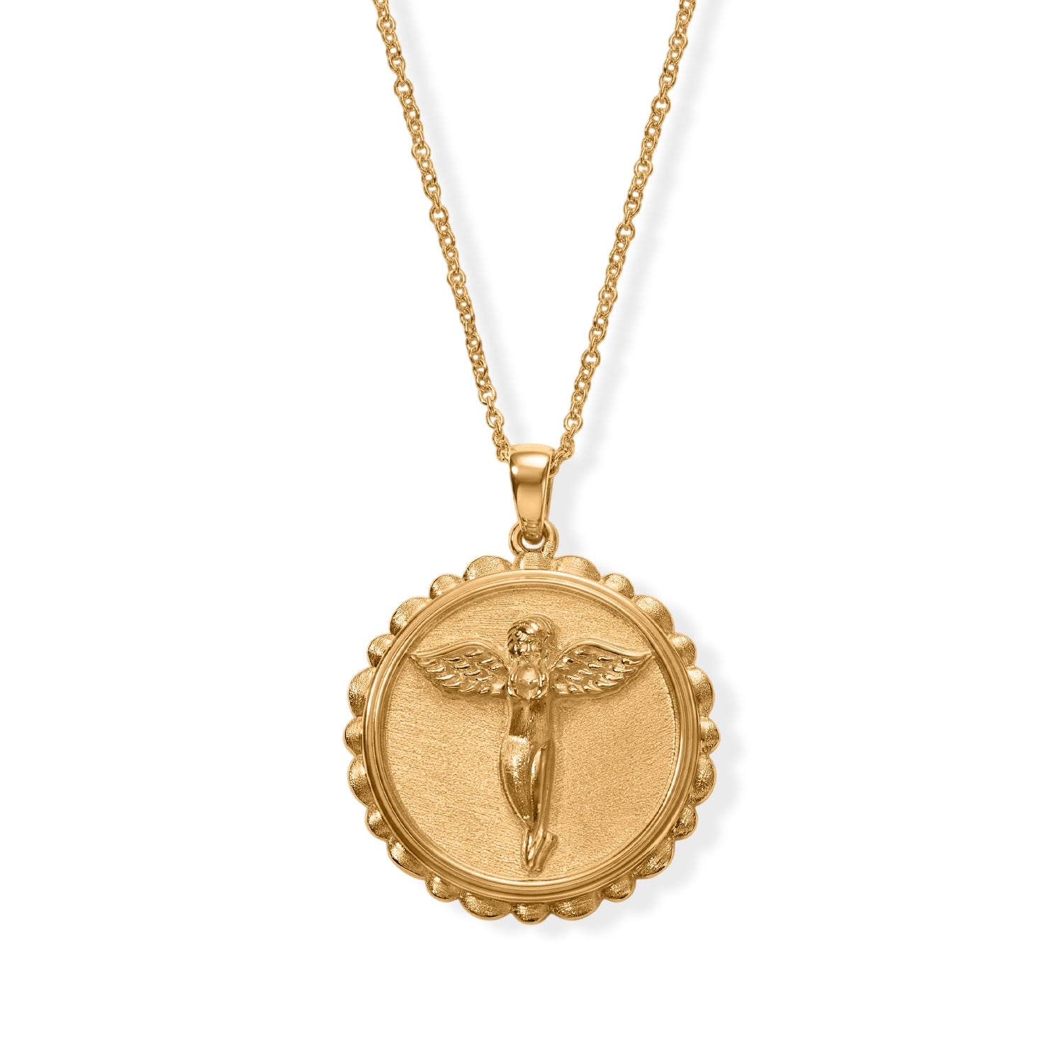 EverTrue Anhänger mit 50cm Edelstahl-Kette, Bronze mit Gelbgold E-Beschichtung