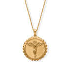 EverTrue Anhänger mit 50cm Edelstahl-Kette, Bronze mit Gelbgold E-Beschichtung