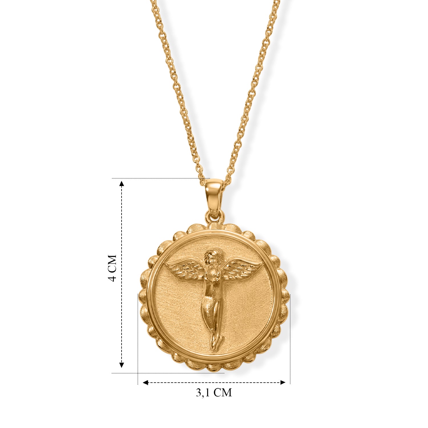 EverTrue Anhänger mit 50cm Edelstahl-Kette, Bronze mit Gelbgold E-Beschichtung