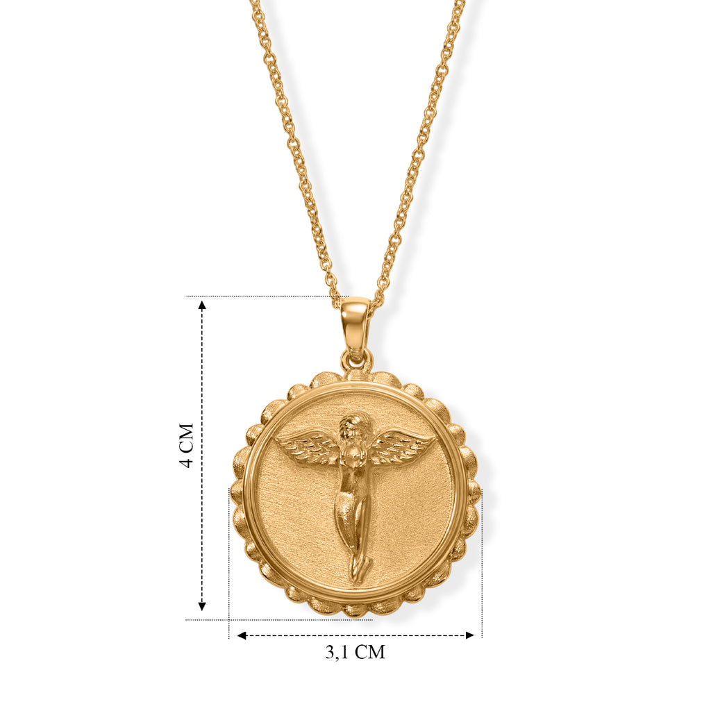 EverTrue Anhänger mit 50cm Edelstahl-Kette, Bronze mit Gelbgold E-Beschichtung