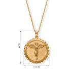 EverTrue Anhänger mit 50cm Edelstahl-Kette, Bronze mit Gelbgold E-Beschichtung