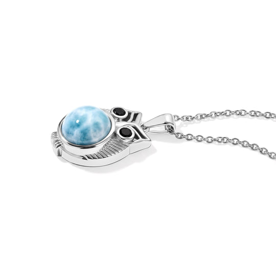 EVER TRUE AA Larimar, Schwarzer Spinell Schmuckset ca. 50 cm ca. 6,37 ct.