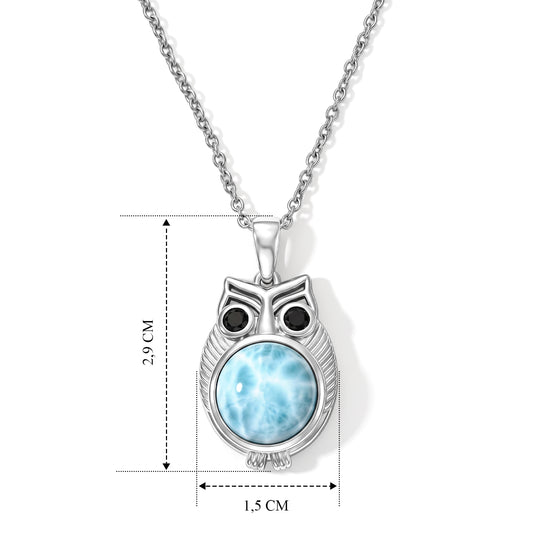 EVER TRUE AA Larimar, Schwarzer Spinell Schmuckset ca. 50 cm ca. 6,37 ct.