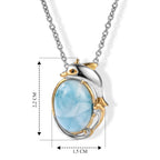 EVER TRUE AA Larimar, Schwarzer Spinell Schmuckset ca. 50 cm ca. 7,17 ct.