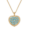 EVER TRUE AA Blauer Apatit Schmuckset ca. 50 cm ca. 3,78 ct.
