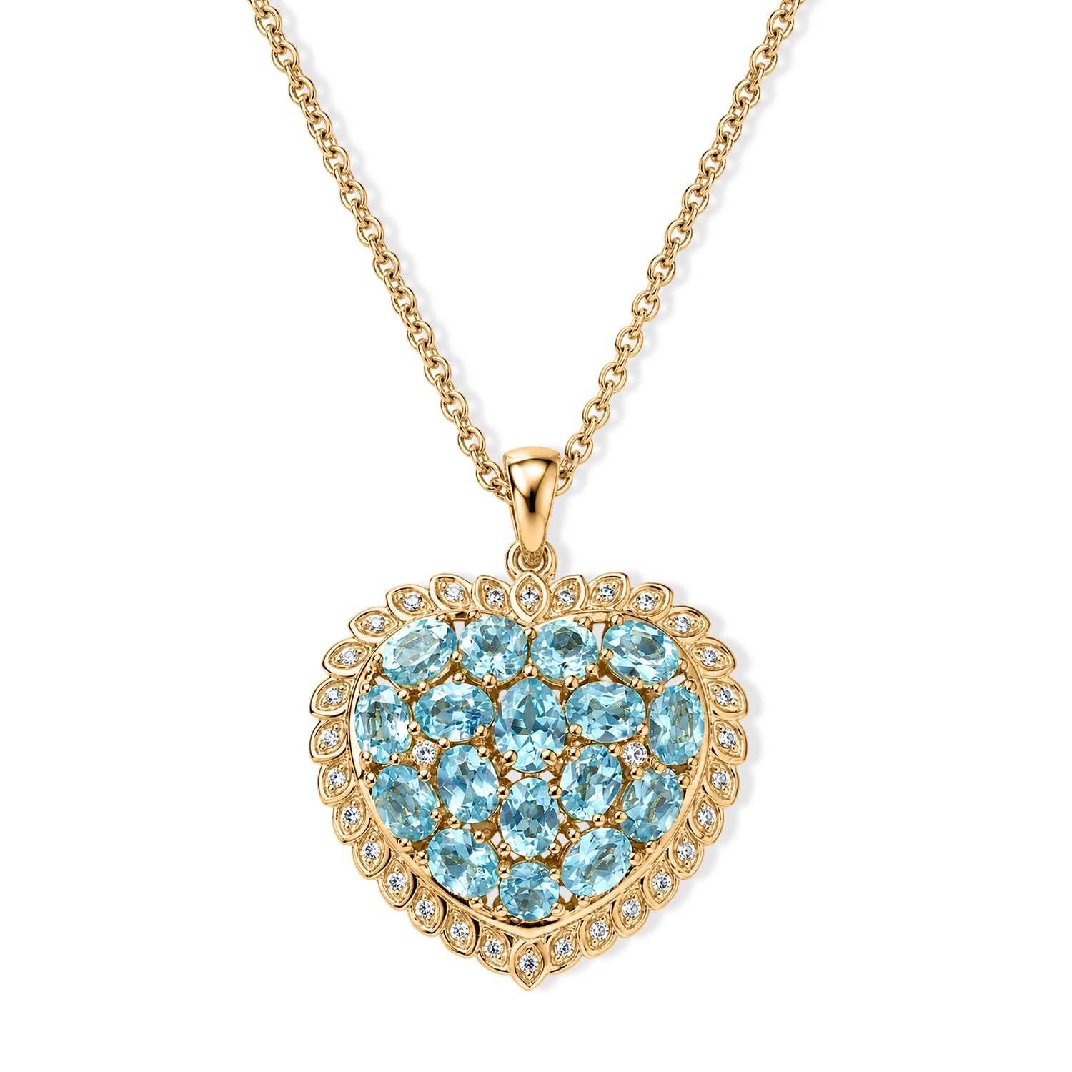 EVER TRUE AA Blauer Apatit Schmuckset ca. 50 cm ca. 3,78 ct.