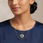 EVER TRUE AA Blauer Apatit Schmuckset ca. 50 cm ca. 3,78 ct.