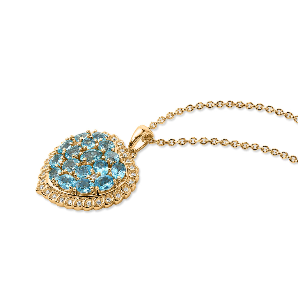 EVER TRUE AA Blauer Apatit Schmuckset ca. 50 cm ca. 3,78 ct.