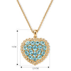 EVER TRUE AA Blauer Apatit Schmuckset ca. 50 cm ca. 3,78 ct.