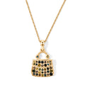 D'Joy Blauer Diamant, Gelber Diamant Schmuckset ca. 50 cm 925 Silber 750 Gelbgold vermeil ca. 0,47 ct.