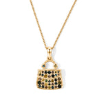 D'Joy Blauer Diamant, Gelber Diamant Schmuckset ca. 50 cm 925 Silber 750 Gelbgold vermeil ca. 0,47 ct.