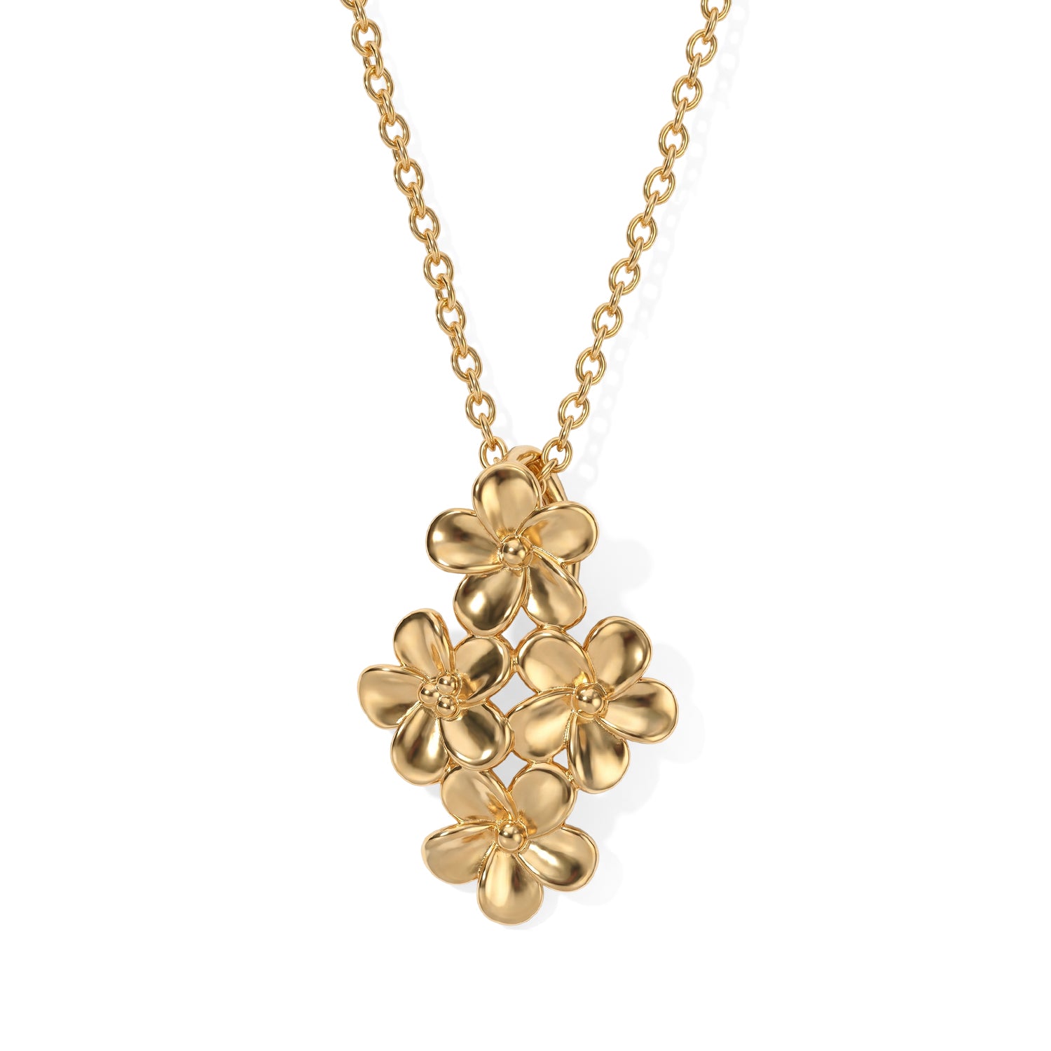 EverTrue Anhänger mit 50cm Edelstahl Kette, Bronze 750 vergoldet - 4,89 Gramm