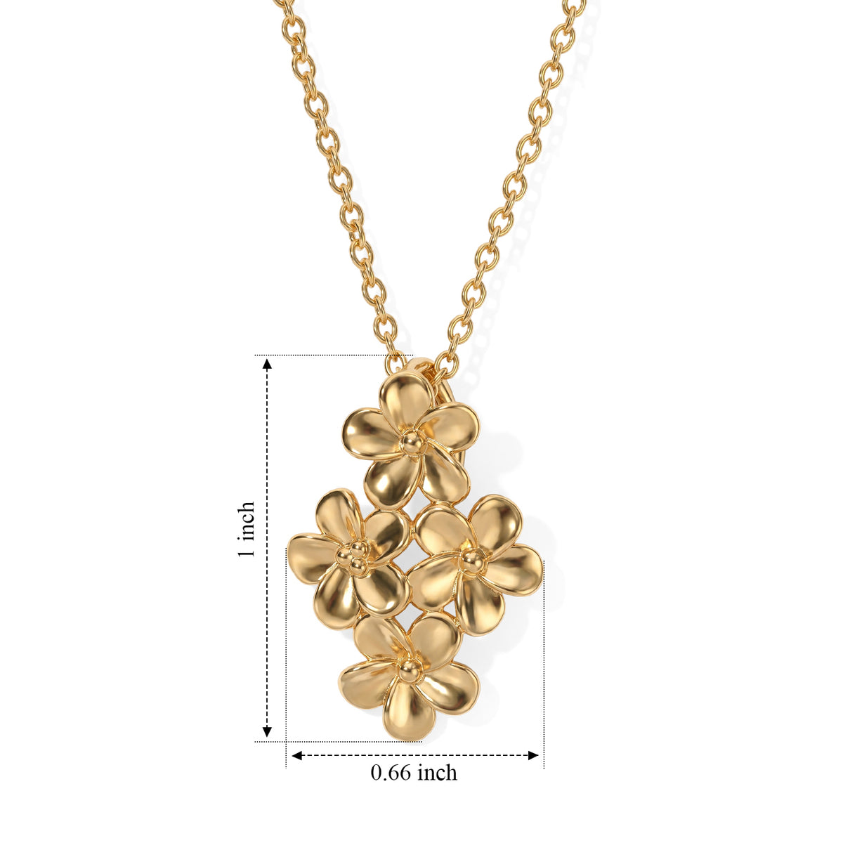 EverTrue Anhänger mit 50cm Edelstahl Kette, Bronze 750 vergoldet - 4,89 Gramm