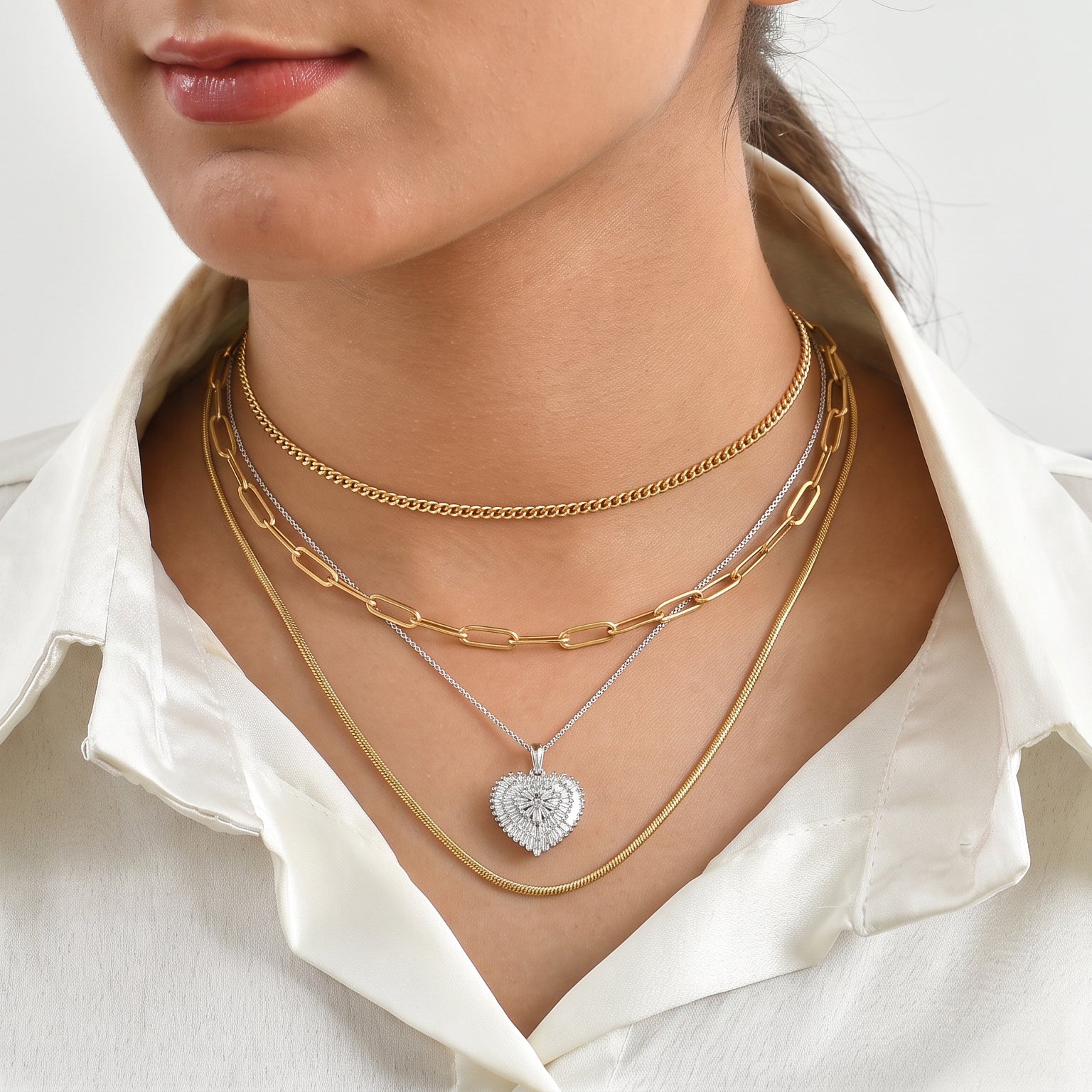 LUXURIANT DIAMOND - Lab Grown Diamant SI-GH Schmuckset ca. 50 cm 925 Silber Rhodiniert ca. 1,04 ct.