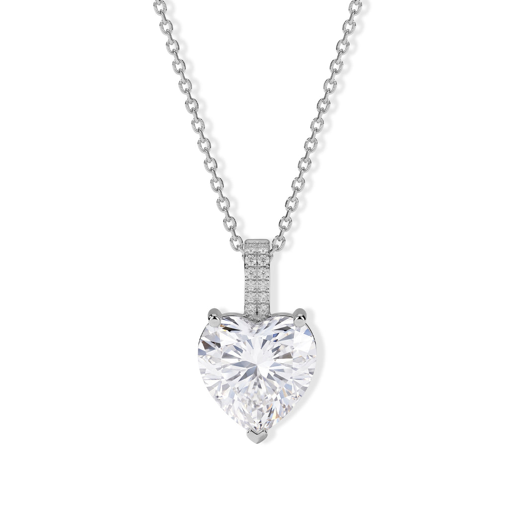 RADIANTA 2er Set GRA zertifiziert Moissanit (D-VVS) Schmuckset ca. 45 cm 925 Silber Rhodiniert ca. 6.26 ct