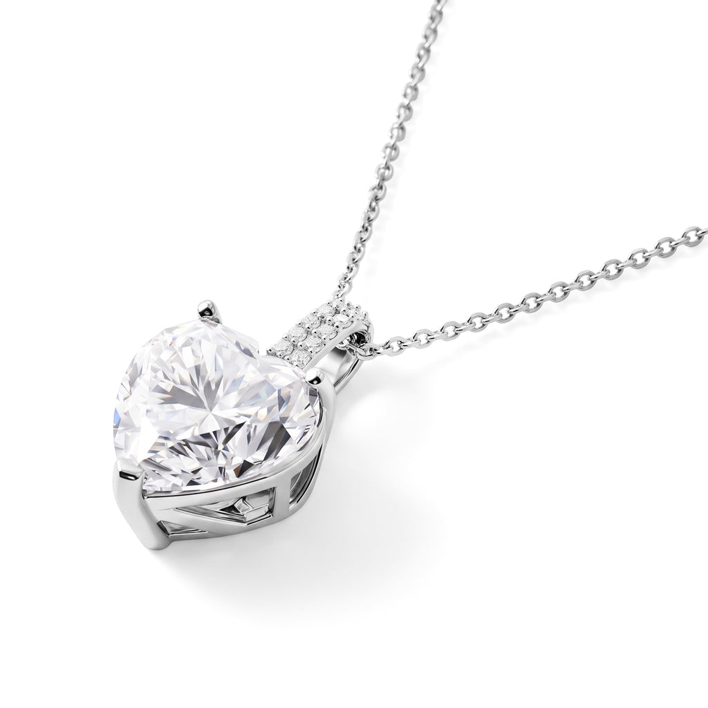 RADIANTA 2er Set GRA zertifiziert Moissanit (D-VVS) Schmuckset ca. 45 cm 925 Silber Rhodiniert ca. 6.26 ct