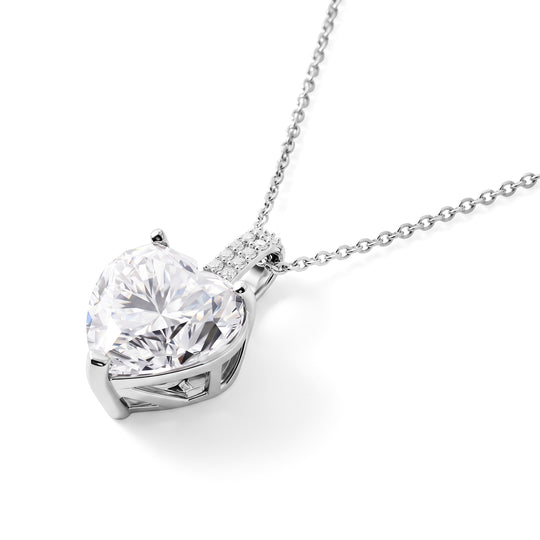 RADIANTA 2er Set GRA zertifiziert Moissanit (D-VVS) Schmuckset ca. 45 cm 925 Silber Rhodiniert ca. 6.26 ct