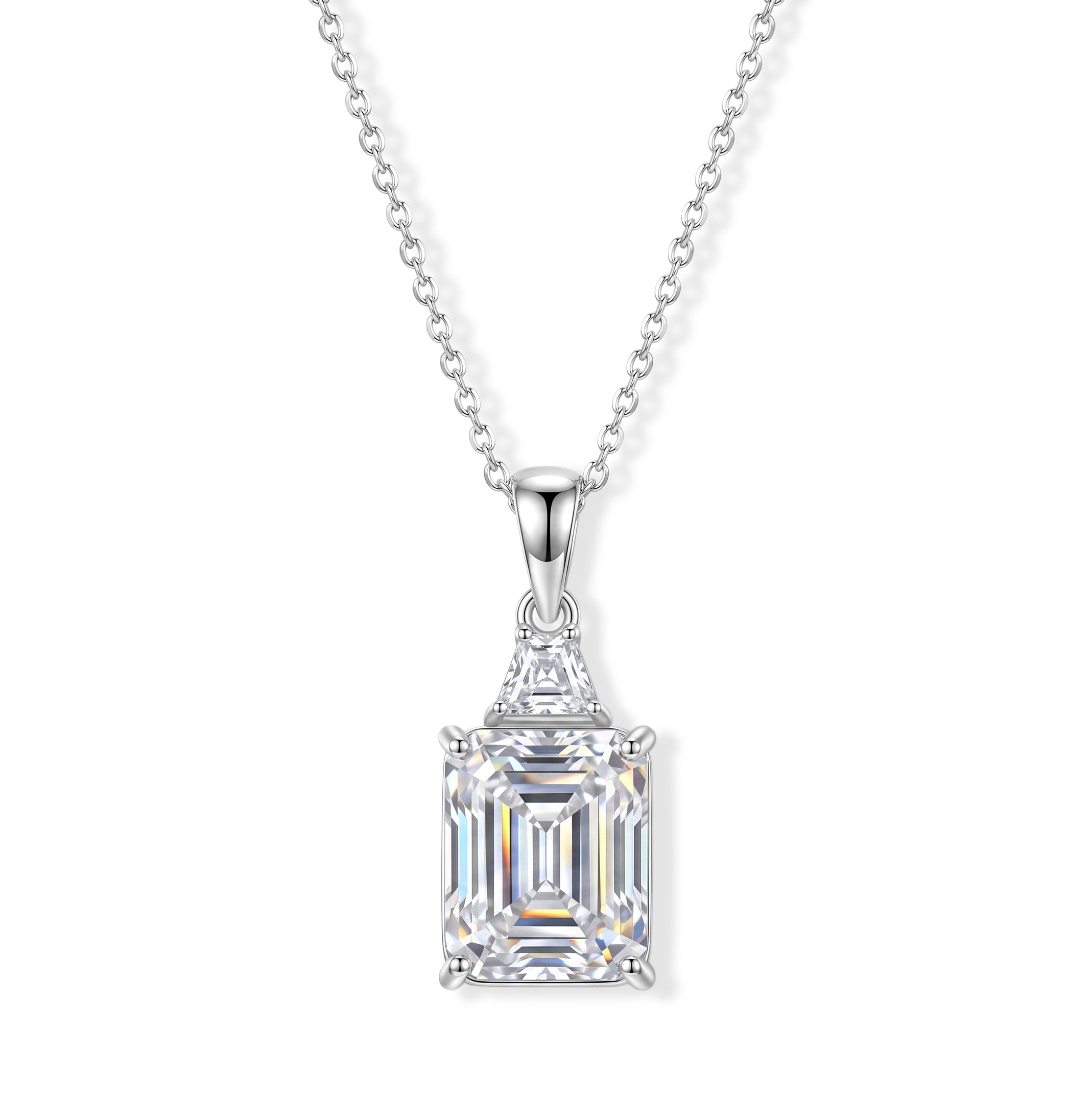 D'Joy Moissanit Schmuckset ca. 45 cm 925 Silber Rhodiniert ca. 7,17 ct.