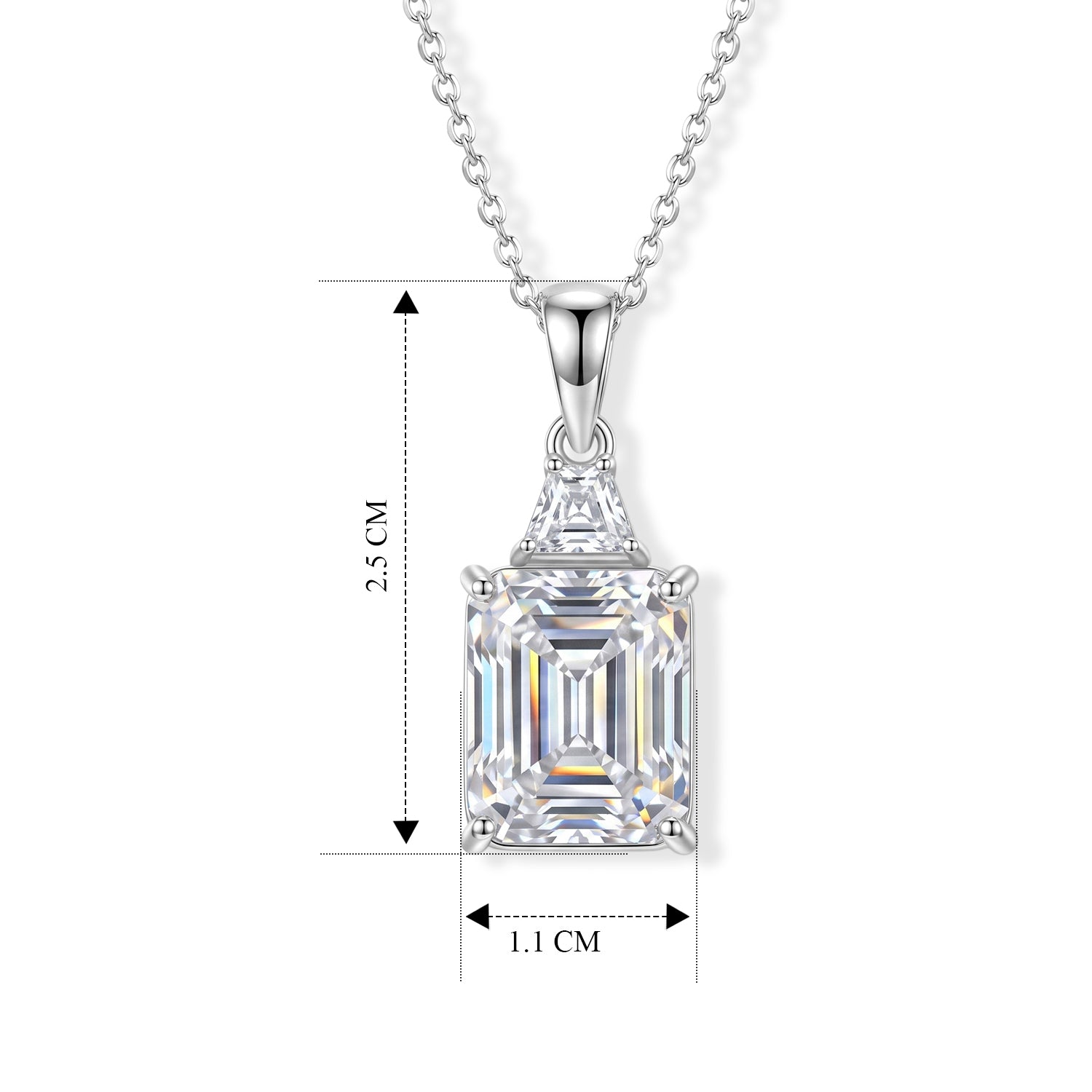 D'Joy Moissanit Schmuckset ca. 45 cm 925 Silber Rhodiniert ca. 7,17 ct.