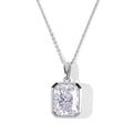 D'Joy Moissanit Anhänger mit Kette, ca. 50 cm 925 Silber Rhodiniert ca. 4.07 ct