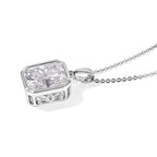 D'Joy Moissanit Anhänger mit Kette, ca. 50 cm 925 Silber Rhodiniert ca. 4.07 ct