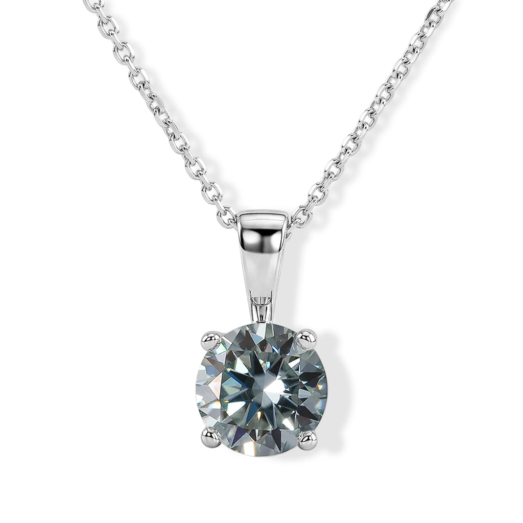 D'Joy Paraiba Moissanit Schmuckset ca. 45 cm 925 Silber Rhodiniert ca. 1.21 ct