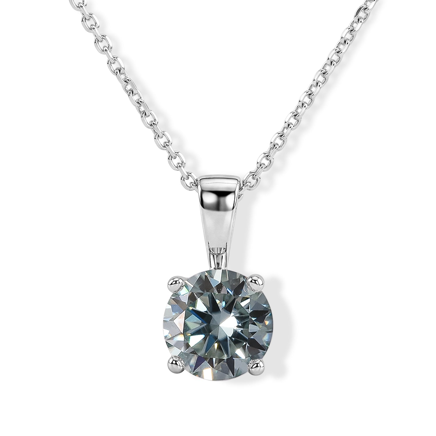 D'Joy Paraiba Moissanit Schmuckset ca. 45 cm 925 Silber Rhodiniert ca. 1.21 ct