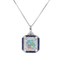 D'Joy AA Natürlicher, äthiopischer Welo Opal, Smaragd Schmuckset ca. 45 cm 925 Silber Rhodiniert ca. 3.29 ct