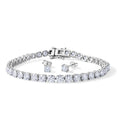 D'Joy Moissanit Schmuckset 925 Silber Rhodiniert ca. 9,75 ct.