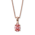 LUXURIANT zertifizierter und geprüfter VS-EF SGL zertifizierter Labor rosa Diamant Anhänger mit 45cm Kette, 925 Silber 750 Roségold Vermeil - 1,06 ct.