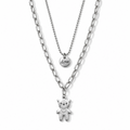 2er-Halsketten-Set mit Bärenmotiv, 316L-Edelstahl, ca. 20,25 g