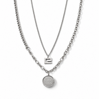 2er-Halsketten-Set mit Glücksbringermotiven, 316L-Edelstahl, ca. 20,60 g