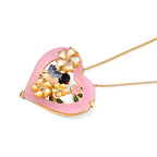 JARDIN KOLLEKTION D'Joy Gelbes Perlmutt (8 mm), Rosa Jade Schmuckset ca. 45 cm 925 Silber Vergoldet 8.93 ct