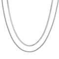 2er Set - 316L Edelstahl Herringbone und Venezianische Box Ketten, ca. 32,90 g