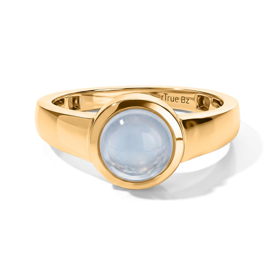 2er Set - EVER TRUE Milky Aquamarin Ring und Anhänger, (Größe 21.00) ca. 3.21 ct