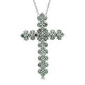 LUXURIANT DIAMOND - Lab Grown Grüner Diamant SI Schmuckset SGL zertifiziert ca. 50 cm 925 Silber Rhodiniert ca. 1.00 ct