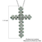 LUXURIANT DIAMOND - Lab Grown Grüner Diamant SI Schmuckset SGL zertifiziert ca. 50 cm 925 Silber Rhodiniert ca. 1.00 ct
