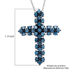 LUXURIANT DIAMOND - Lab Grown Blauer Diamant SI Schmuckset SGL zertifiziert ca. 50 cm 925 Silber Rhodiniert ca. 1.00 ct